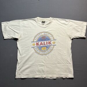 Kalik Beer T-shirt.  White Size Large 100% Cotton